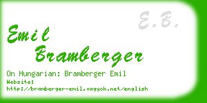 emil bramberger business card